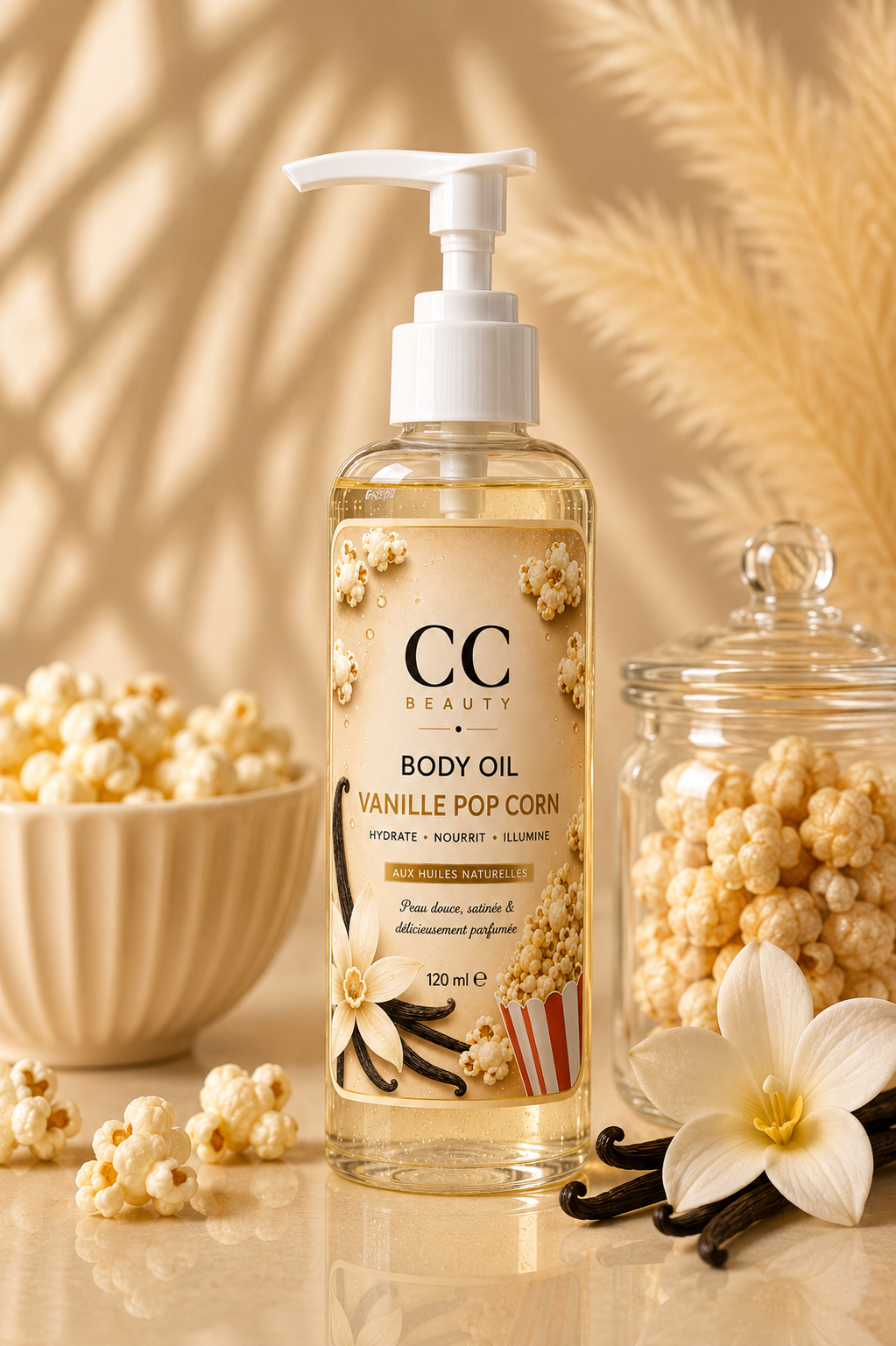 Body Oil Vanille Pop Corn Pailleté
