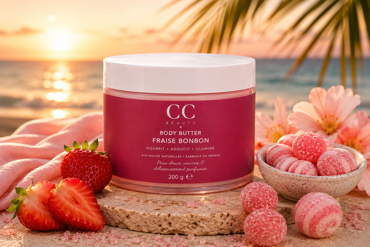 Cerise gourmande -Body butters pailleté