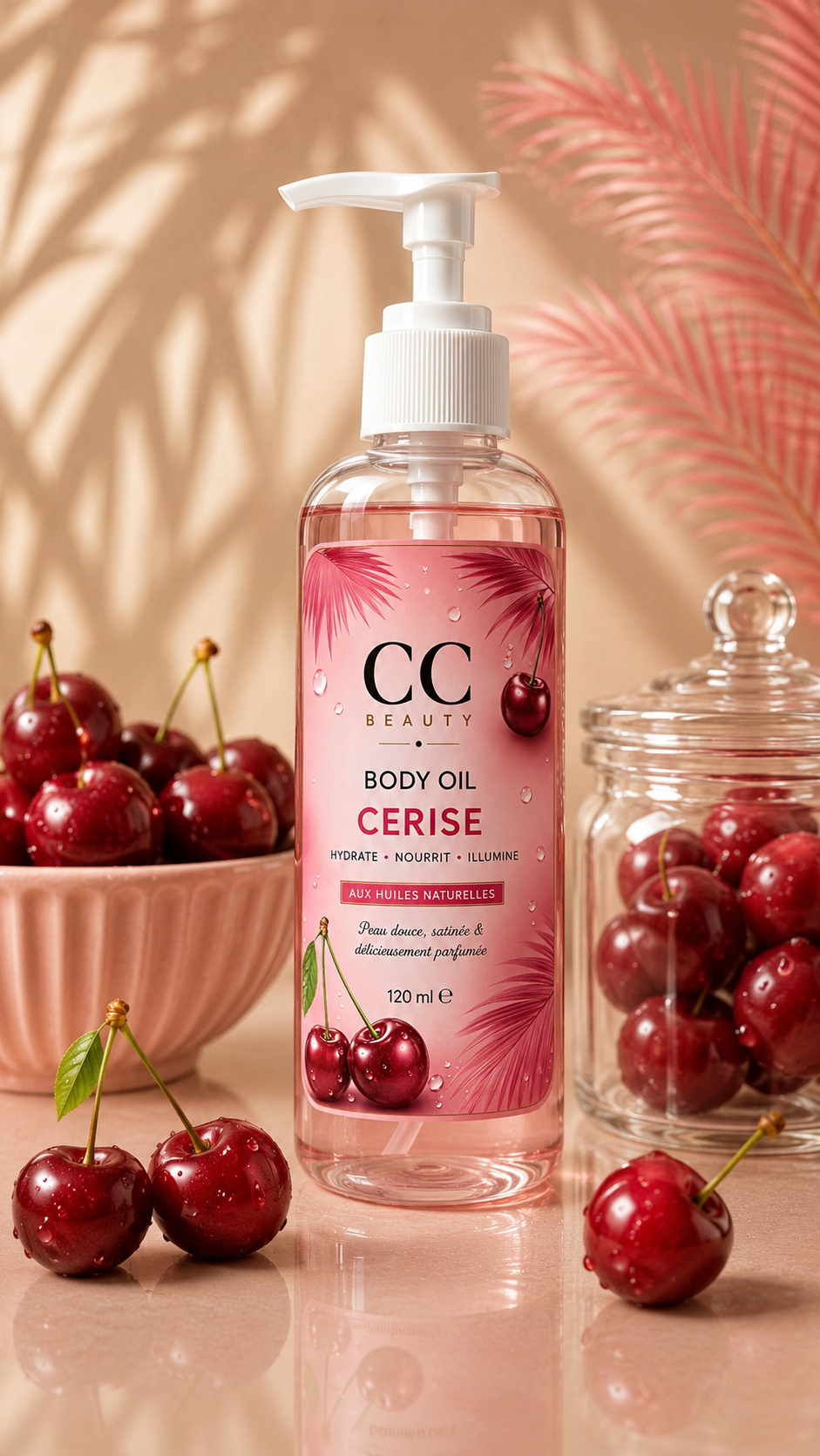 Body Oil Cerise Pailleté